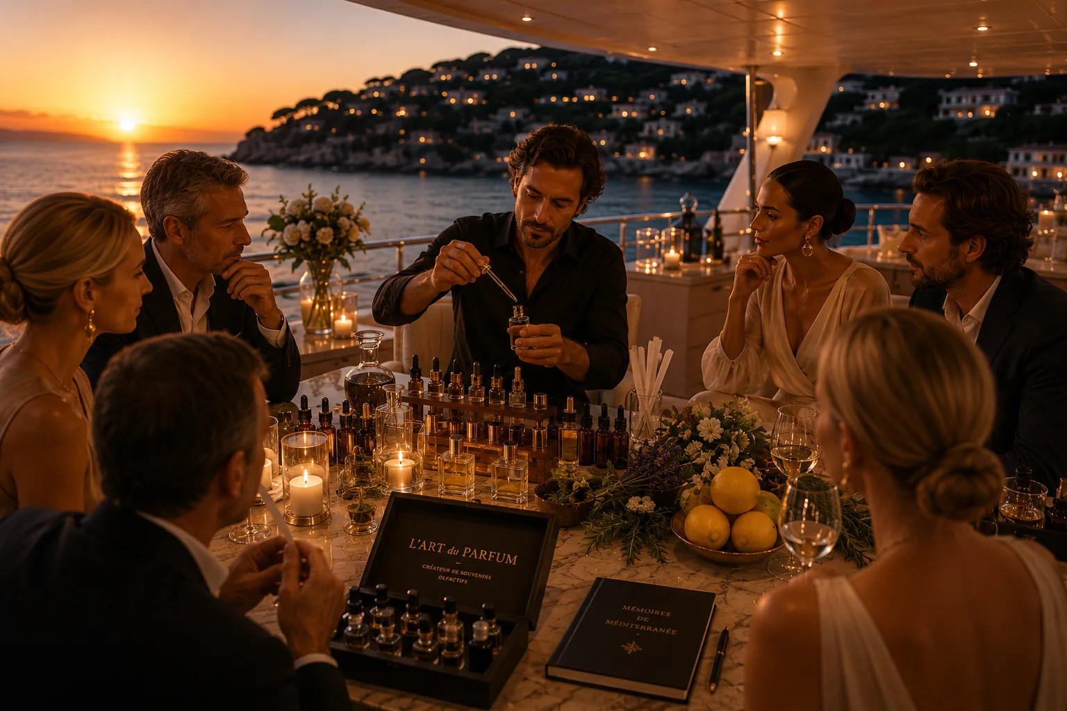 Friends raising a toast during an intimate evening celebration