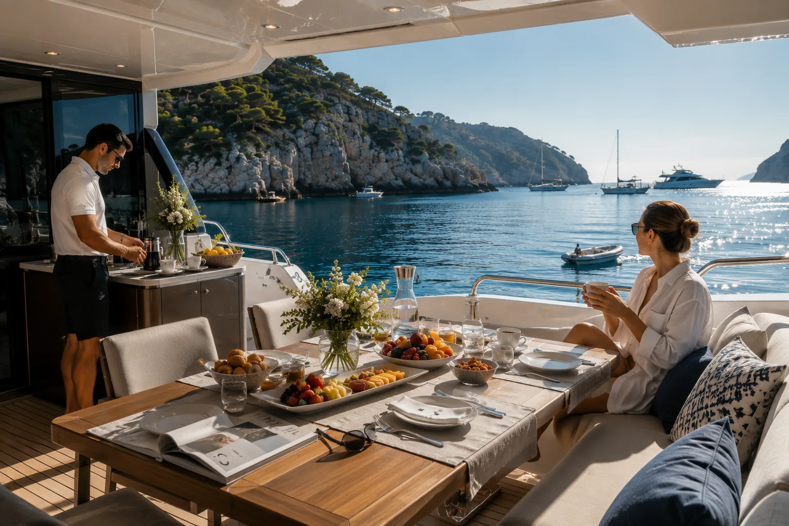 Slow cruising along the Mediterranean coast